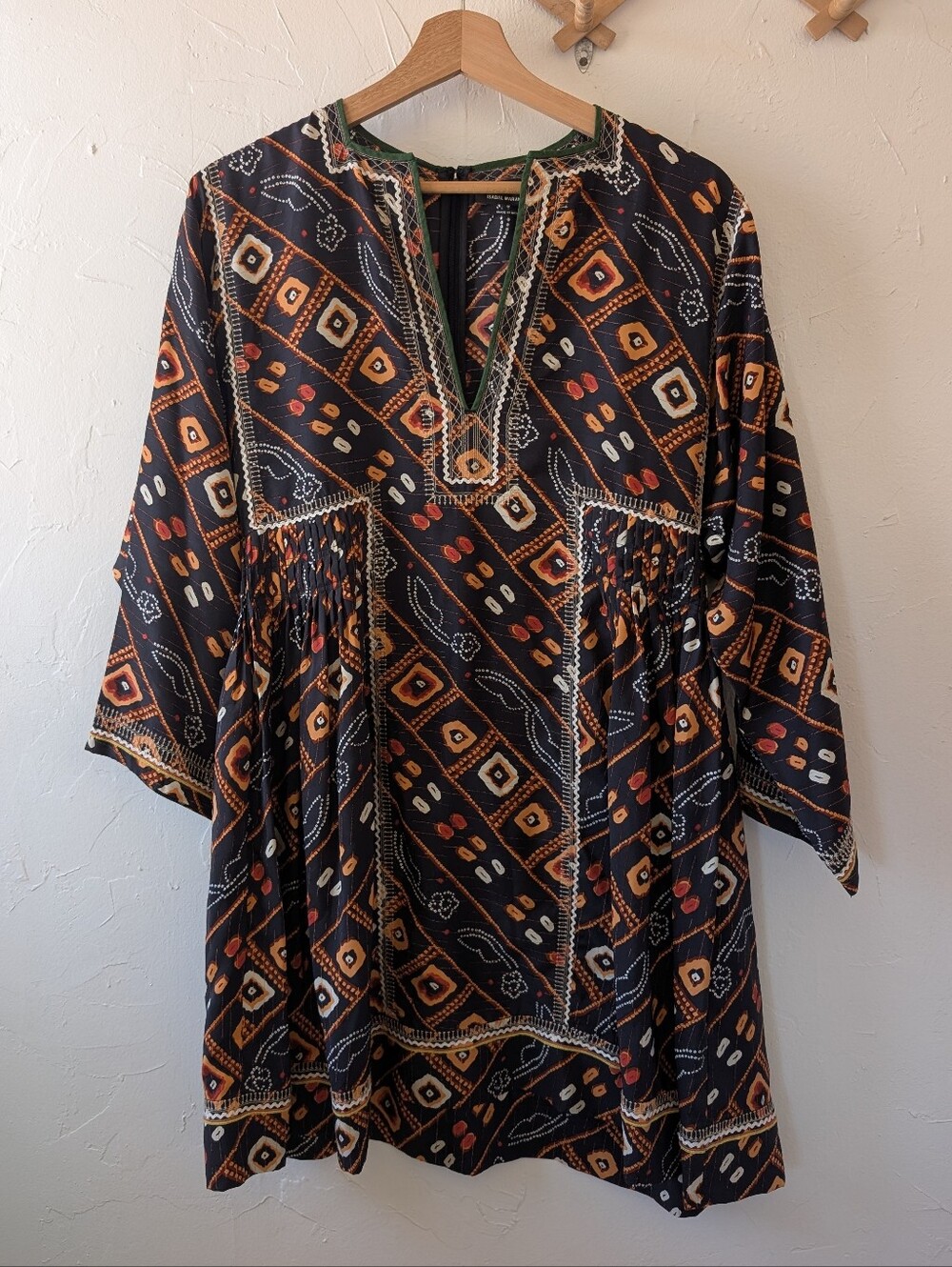Isabel Marant Thurman Boho Silk Tunic Dress